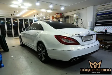 (의정부) 벤츠 CLS350 사고수리 전체 풀 랩핑, 카스킨, 3M2080 화이트골드스파클 / 의정부 신곡동