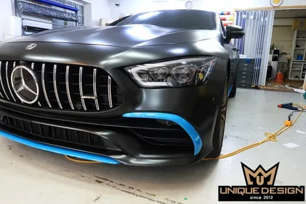 (의정부) 벤츠 GT43 AMG 전체 풀 랩핑, 사틴블랙, 유니크디자인 / 의정부 신곡동