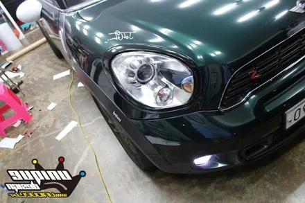 미니 컨트리맨 부분랩핑으로 포인트주기! (의정부 카스킨,랩핑샵, 유니크디자인) / 의정부 신곡동