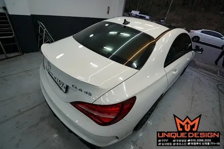 (의정부) 벤츠 CLA45AMG 스포일러 랩핑 전과후. 의정부 랩핑, 유니크디자인 / 의정부 신곡동