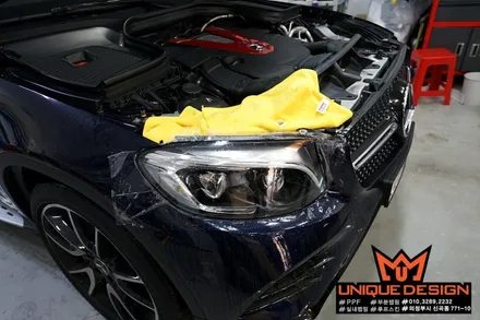(의정부) 벤츠 GLC43AMG PPF 부착시공, 라이트 보호필름, Paint protection film, 의정부 PPF, 랩핑, 카스킨, 유니크디자인 / 의정부 신곡동