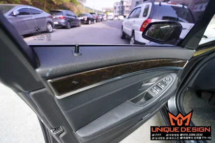 BMW 5시리즈 실내랩핑 시공, 의정부 랩핑, 카스킨, 유니크디자인 / 의정부 신곡동