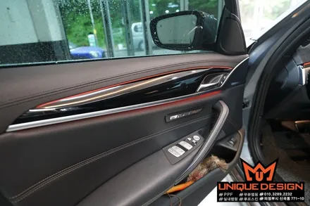 BMW 5시리즈(G30) 실내랩핑 시공기, 의정부 랩핑, 카스킨, 유니크디자인 / 의정부 신곡동