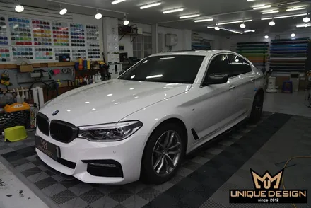 BMW G30 5시리즈 전체랩핑, 컬러변경 / 사틴블랙 / 의정부 신곡동