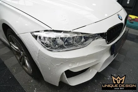 BMW 3시리즈 헤드라이트, 테일램프 톤다운 라이트필름 부착시공기- / 의정부 신곡동