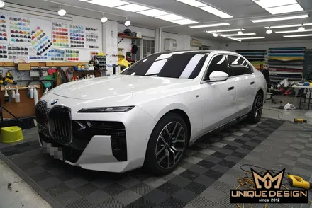 (의정부, 양주) BMW 740i 전체랩핑- PET 오토벨벳 리페어사틴블랙- / 의정부 신곡동