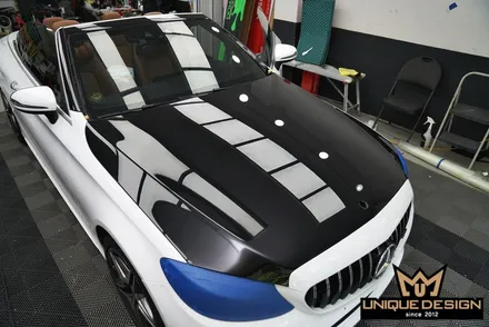 의정부 전체랩핑 전문시공점에서 벤츠 C43AMG 고광택랩핑 시공으로 순정컬러 만들기 / 의정부 신곡동