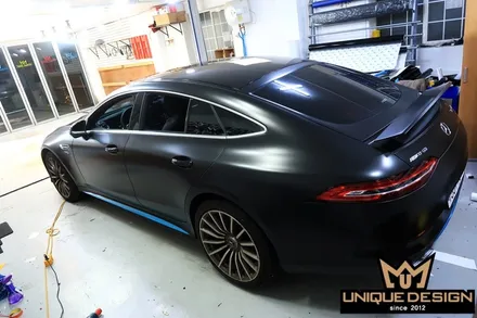 (의정부) 벤츠 GT43 AMG 전체 풀 랩핑, 사틴블랙, 유니크디자인 / 의정부 신곡동