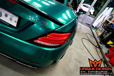 SLC43AMG 풀랩핑 시공기, 의정부 랩핑, 의정부 카스킨, 유니크디자인, 에이버리슈프림다크그린펄 / 의정부 신곡동