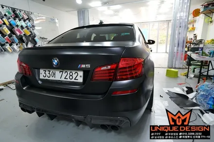 (의정부) BMW F10 M5 풀랩핑 시공기, 사틴블랙, 의정부래핑샵 / 의정부 신곡동