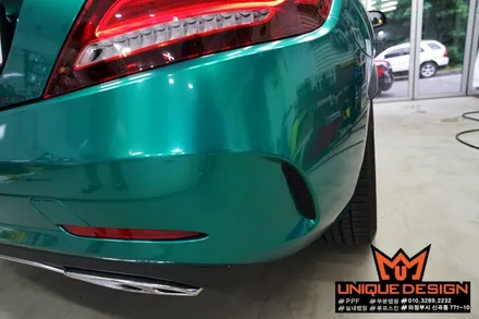 SLC43AMG 풀랩핑 시공기, 의정부 랩핑, 의정부 카스킨, 유니크디자인, 에이버리슈프림다크그린펄 / 의정부 신곡동