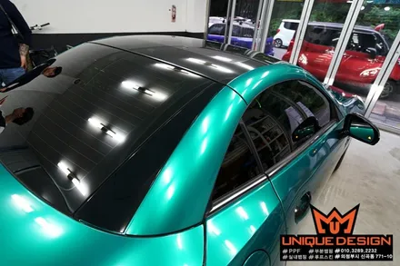 SLC43AMG 풀랩핑 시공기, 의정부 랩핑, 의정부 카스킨, 유니크디자인, 에이버리슈프림다크그린펄 / 의정부 신곡동