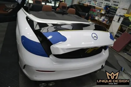 의정부 전체랩핑 전문시공점에서 벤츠 C43AMG 고광택랩핑 시공으로 순정컬러 만들기 / 의정부 신곡동