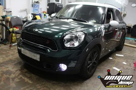 미니 컨트리맨 부분랩핑으로 포인트주기! (의정부 카스킨,랩핑샵, 유니크디자인) / 의정부 신곡동