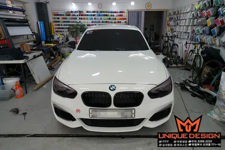 의정부랩핑 전문시공점에서 BMW 라이트필름 부착시공. 의정부 카스킨, 유니크디자인 / 의정부 신곡동