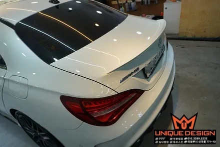 벤츠CLA45AMG 스포일러 랩핑, 의정부 부분랩핑, 카스킨, 유니크디자인 / 의정부 신곡동