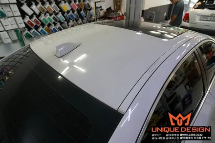 (의정부) BMW 520D 루프스킨, 스포일러, 사이드미러 랩핑, M퍼포먼스 사이드데칼, 생활보호PPF 부착 시공완료! / 의정부 신곡동