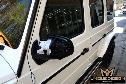 벤츠 G63AMG 사이드미러 랩핑, 4D리얼카본 / 의정부 신곡동