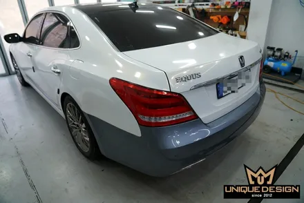 에쿠스 전체랩핑 차량 사고수리 시공기- 3M2080 화이트골드스파클 / 의정부 신곡동