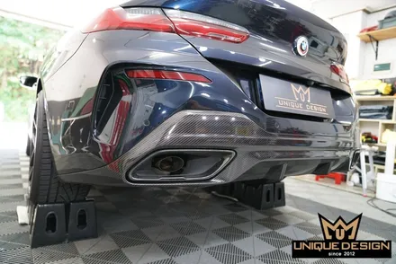BMW 850i 리어디퓨져 카본랩핑 시공기-