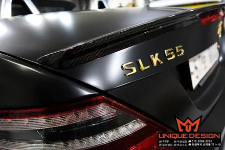 벤츠 SLK55 AMG. 사틴블랙 전체랩핑 시공기, 동영상 포함, 의정부랩핑 / 의정부 신곡동
