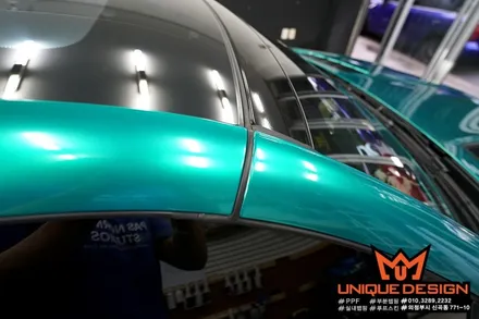 SLC43AMG 풀랩핑 시공기, 의정부 랩핑, 의정부 카스킨, 유니크디자인, 에이버리슈프림다크그린펄 / 의정부 신곡동