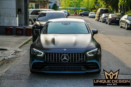 (의정부) 벤츠 GT43 AMG 전체 풀 랩핑, 사틴블랙, 유니크디자인 / 의정부 신곡동