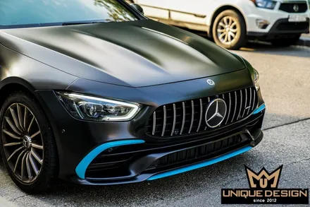(의정부) 벤츠 GT43 AMG 전체 풀 랩핑, 사틴블랙, 유니크디자인 / 의정부 신곡동