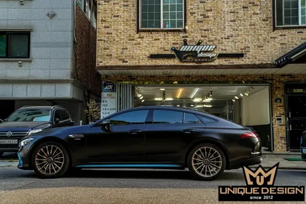 (의정부) 벤츠 GT43 AMG 전체 풀 랩핑, 사틴블랙, 유니크디자인 / 의정부 신곡동
