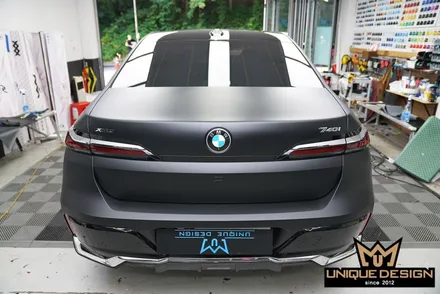 (의정부, 양주) BMW 740i 전체랩핑- PET 오토벨벳 리페어사틴블랙- / 의정부 신곡동