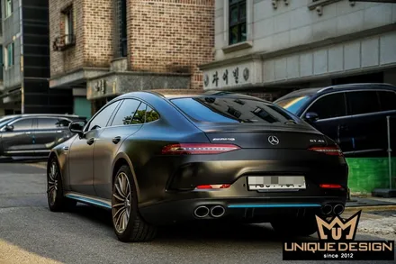 (의정부) 벤츠 GT43 AMG 전체 풀 랩핑, 사틴블랙, 유니크디자인 / 의정부 신곡동