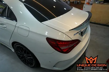 벤츠CLA45AMG 스포일러 랩핑, 의정부 부분랩핑, 카스킨, 유니크디자인 / 의정부 신곡동