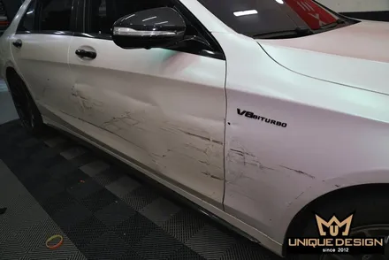 벤츠 S63AMG 전체랩핑 제거- / 의정부 신곡동