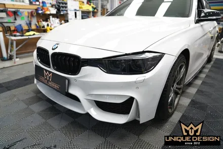 BMW 3시리즈 헤드라이트, 테일램프 톤다운 라이트필름 부착시공기- / 의정부 신곡동
