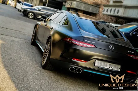 (의정부) 벤츠 GT43 AMG 전체 풀 랩핑, 사틴블랙, 유니크디자인 / 의정부 신곡동
