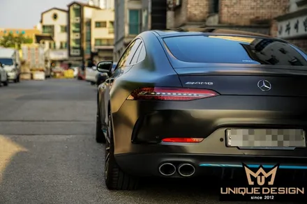 (의정부) 벤츠 GT43 AMG 전체 풀 랩핑, 사틴블랙, 유니크디자인 / 의정부 신곡동