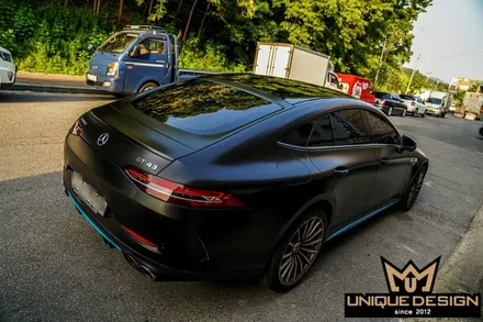 (의정부) 벤츠 GT43 AMG 전체 풀 랩핑, 사틴블랙, 유니크디자인 / 의정부 신곡동