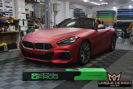 BMW Z4(G29) 전체랩핑- 비닐프로그 PET 프리즈메틱레드 / 의정부 신곡동