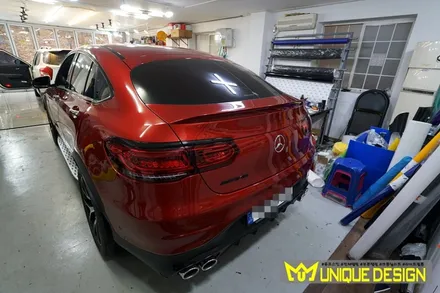 (의정부) 벤츠 GLC43AMG 사이드미러, 스포일러 랩핑, 3M2080 유광블랙, 유니크디자인 / 의정부 신곡동