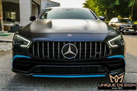 (의정부) 벤츠 GT43 AMG 전체 풀 랩핑, 사틴블랙, 유니크디자인 / 의정부 신곡동