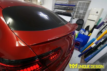 (의정부) 벤츠 GLC43AMG 사이드미러, 스포일러 랩핑, 3M2080 유광블랙, 유니크디자인 / 의정부 신곡동