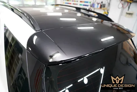 벤츠 GLE53AMG 루프스킨 + 스포일러 랩핑 시공기 / NO.702 / 의정부 신곡동
