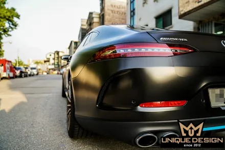 (의정부) 벤츠 GT43 AMG 전체 풀 랩핑, 사틴블랙, 유니크디자인 / 의정부 신곡동