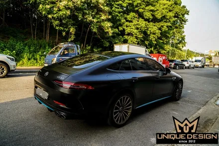 (의정부) 벤츠 GT43 AMG 전체 풀 랩핑, 사틴블랙, 유니크디자인 / 의정부 신곡동