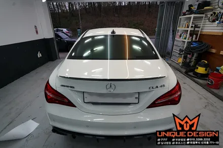(의정부) 벤츠 CLA45AMG 스포일러 랩핑 전과후. 의정부 랩핑, 유니크디자인 / 의정부 신곡동