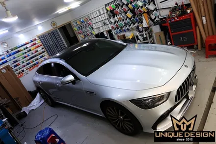 (의정부) 벤츠 GT43 AMG 전체 풀 랩핑, 사틴블랙, 유니크디자인 / 의정부 신곡동