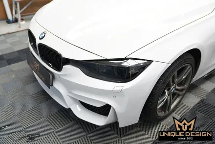 BMW 3시리즈 헤드라이트, 테일램프 톤다운 라이트필름 부착시공기- / 의정부 신곡동