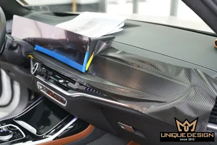 BMW X7 실내랩핑 - 무광카본으로 하이그로시 커버하기- / 의정부 신곡동