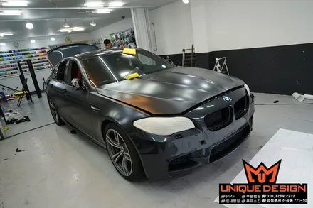 (의정부) BMW F10 M5 풀랩핑 시공기, 사틴블랙, 의정부래핑샵 / 의정부 신곡동
