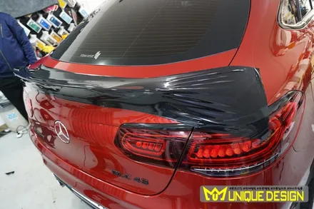 (의정부) 벤츠 GLC43AMG 사이드미러, 스포일러 랩핑, 3M2080 유광블랙, 유니크디자인 / 의정부 신곡동